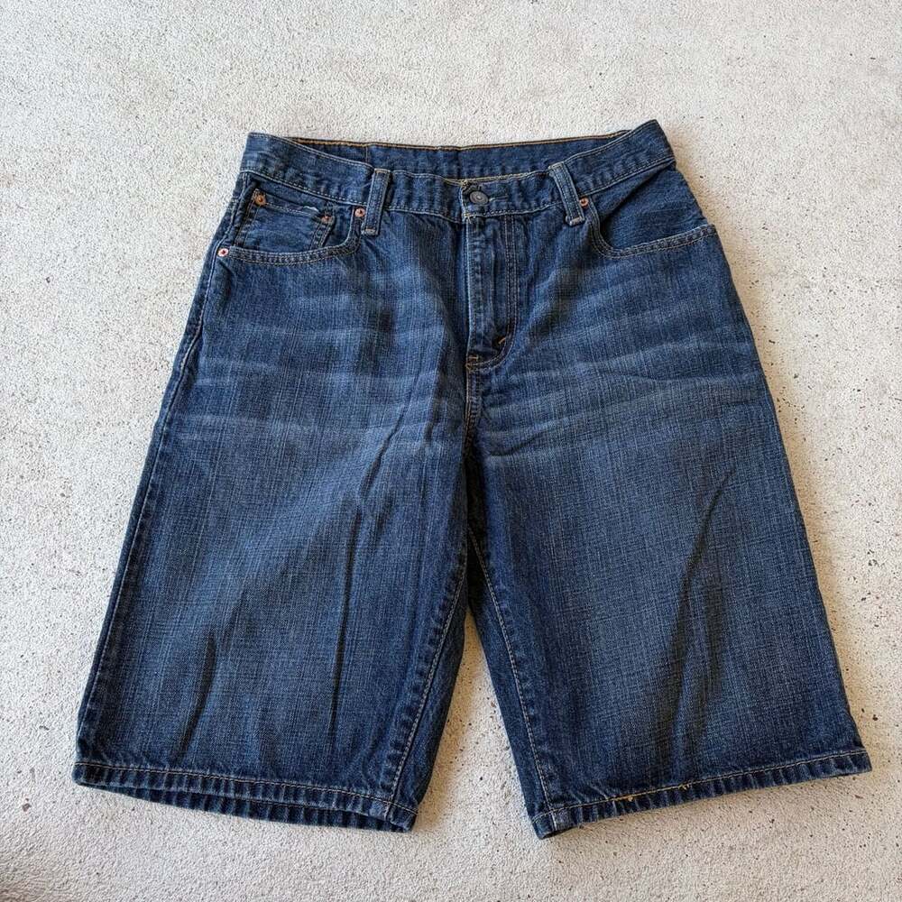 Levi's Dark Wash Denim 569 loose Jean Shorts Men’s Sz 30